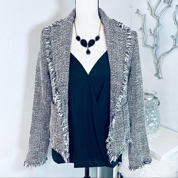 SilkLand Tweed Raw Hinge Blazer Petite - Picture 10 of 10